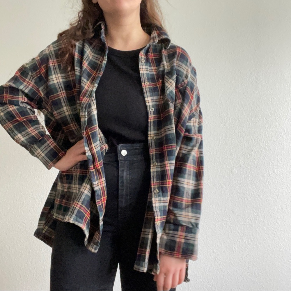 Oversized Plaid Flannel from Tobi Size L
